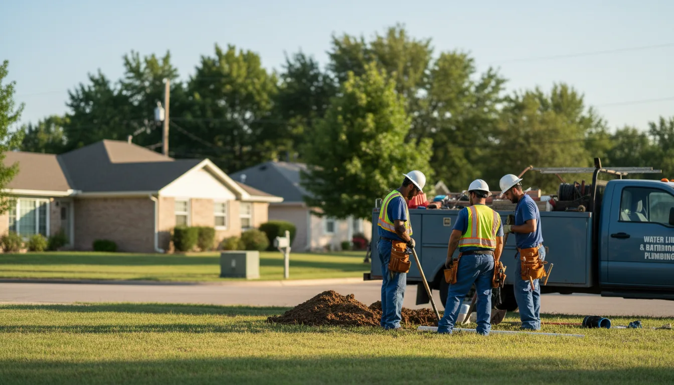 Residential water line and bathroom plumbing service in Wakarusa, IN